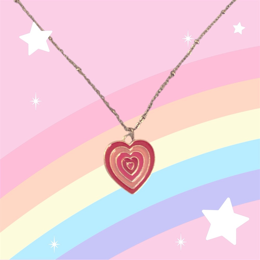 Girls necklace heart shaped